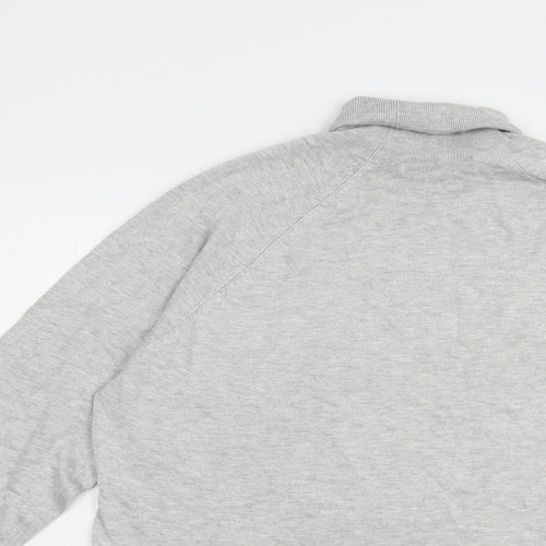 Bershka Womens Grey Roll Neck  Viscose Pullover Jumper Size L