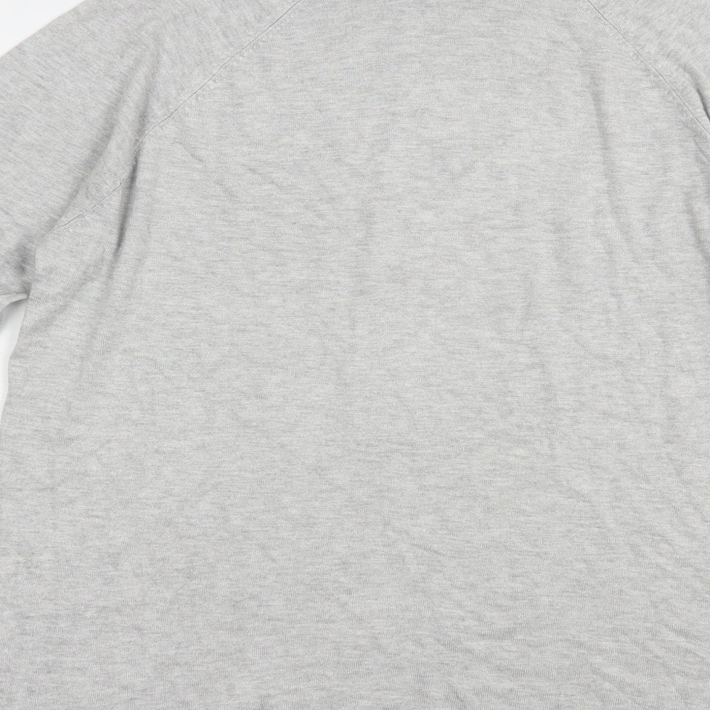 Bershka Womens Grey Roll Neck  Viscose Pullover Jumper Size L