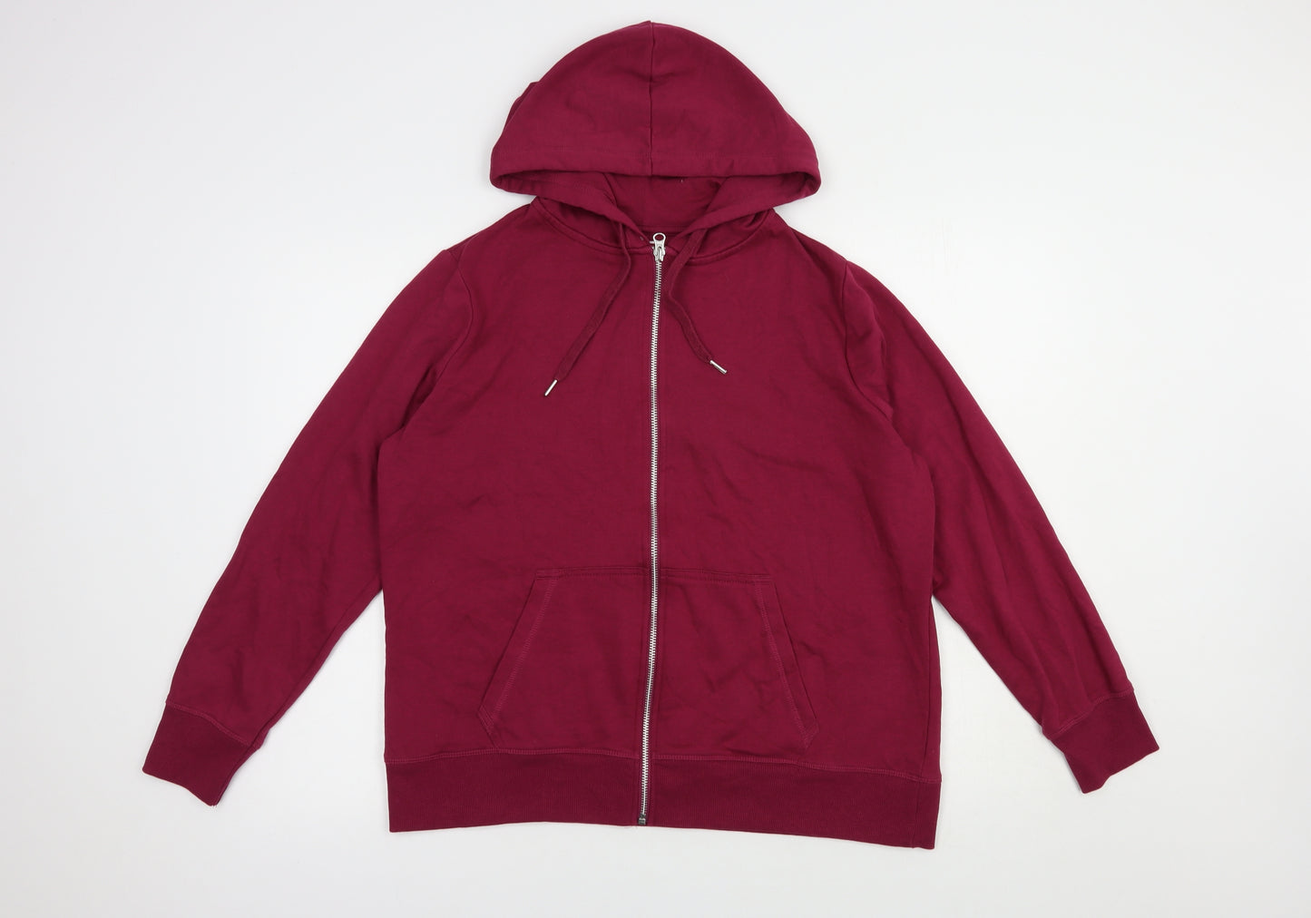 TU Womens Purple  Cotton Full Zip Hoodie Size 18  Zip