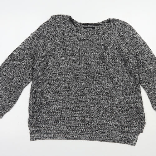 Atmosphere Womens Grey Boat Neck  Cotton Pullover Jumper Size 10   - Cold Shoulder