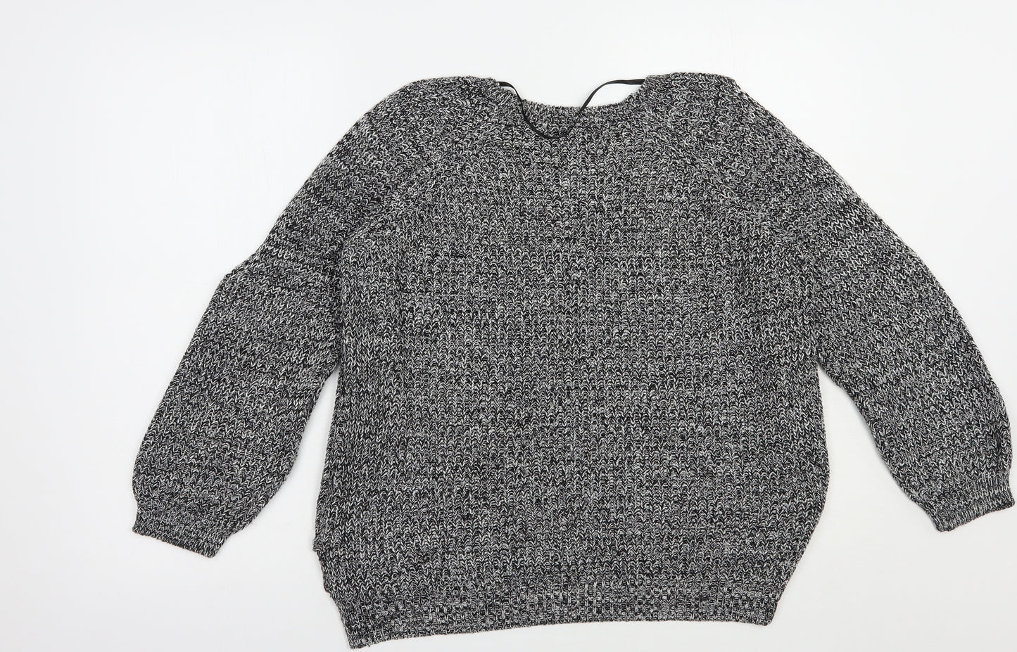 Atmosphere Womens Grey Boat Neck  Cotton Pullover Jumper Size 10   - Cold Shoulder