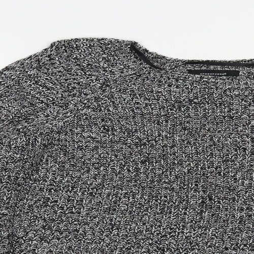Atmosphere Womens Grey Boat Neck  Cotton Pullover Jumper Size 10   - Cold Shoulder