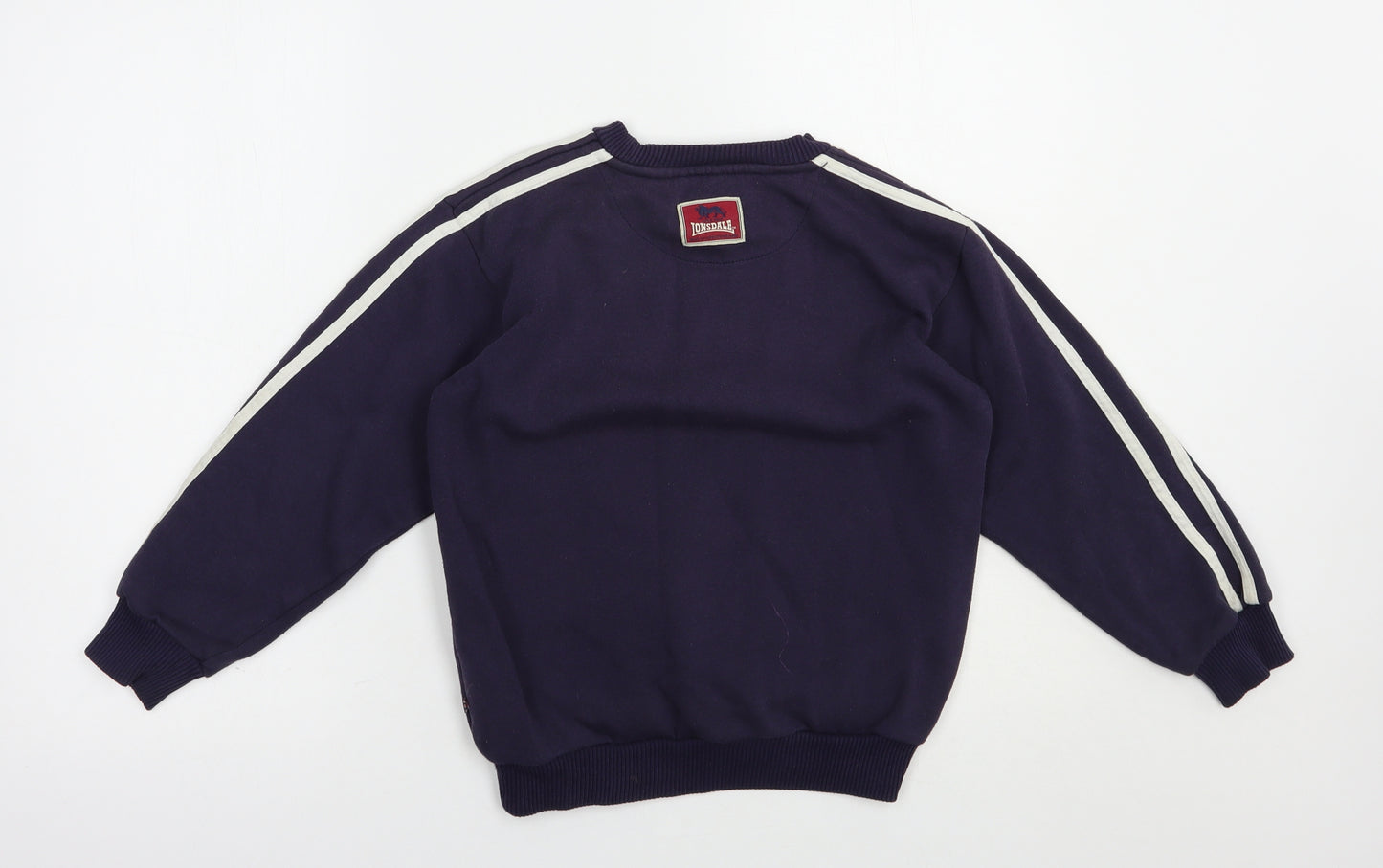 Lonsdale Boys Blue  Polyester Pullover Sweatshirt Size 7-8 Years  Pullover
