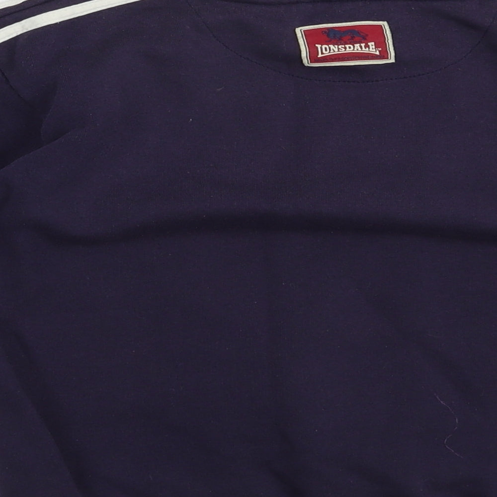 Lonsdale Boys Blue  Polyester Pullover Sweatshirt Size 7-8 Years  Pullover