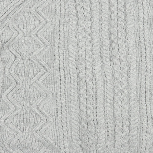 Topshop Womens Grey V-Neck  Acrylic Cardigan Jumper Size 6