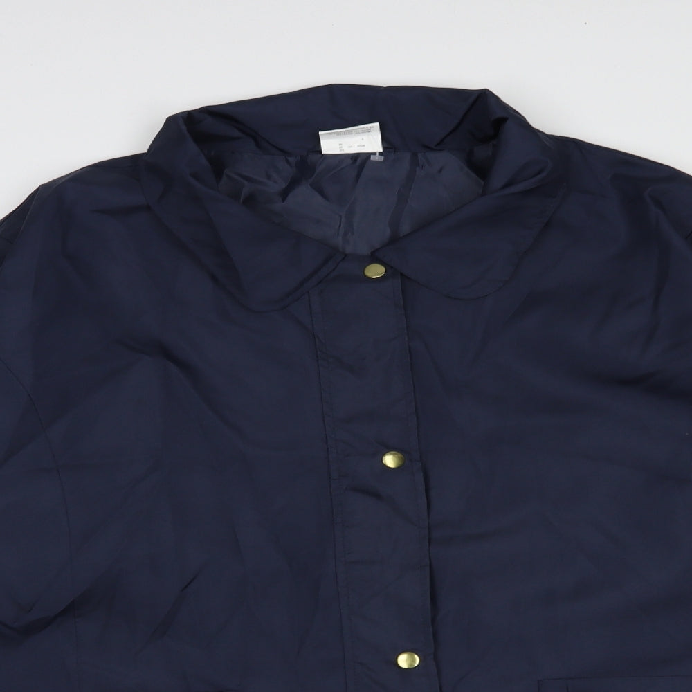 Anne De Lancay Womens Blue   Rain Coat Jacket Size 26  Zip