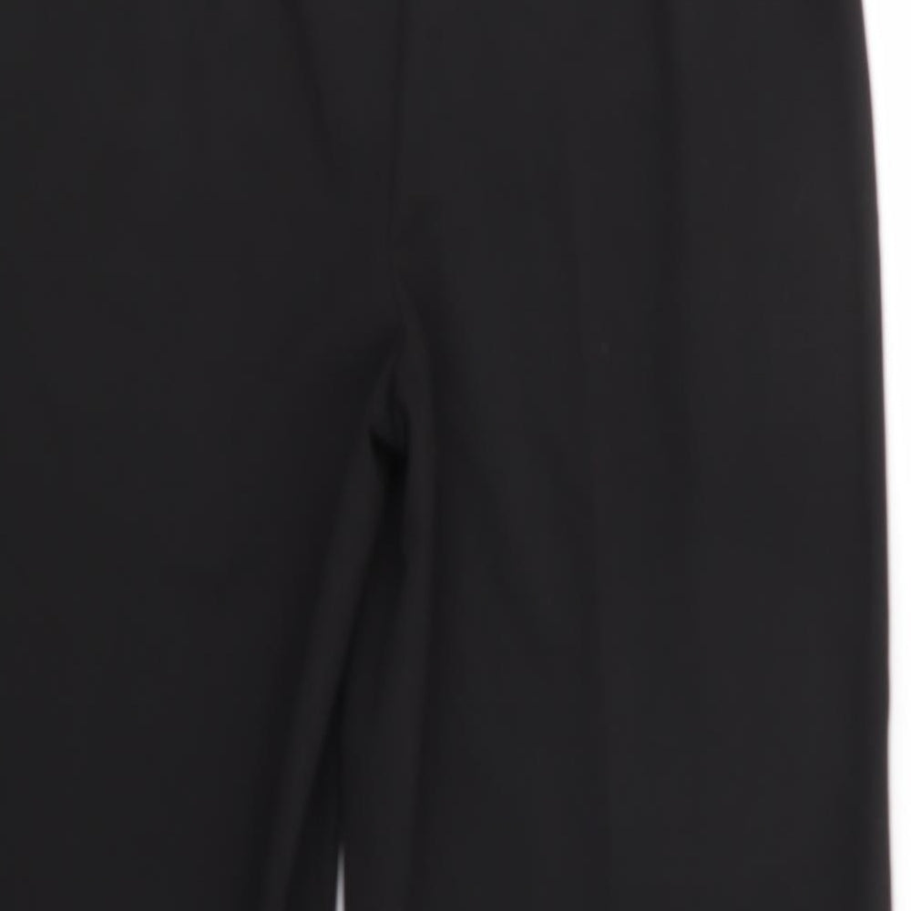 Marks and Spencer Womens Black  Polyester Cropped Trousers Size 14 L25.5 in Regular