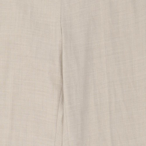 Marks and Spencer Womens Beige  Polyester Trousers  Size 14 L32 in Regular