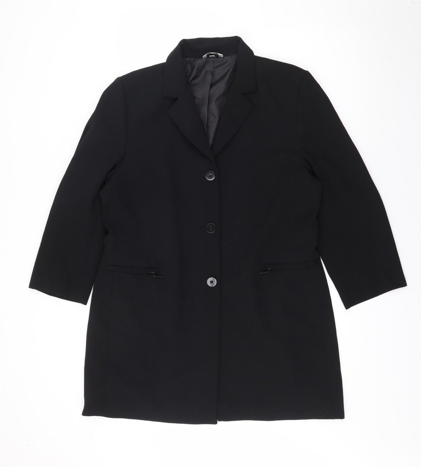Klass Womens Black   Jacket  Size 16  Button