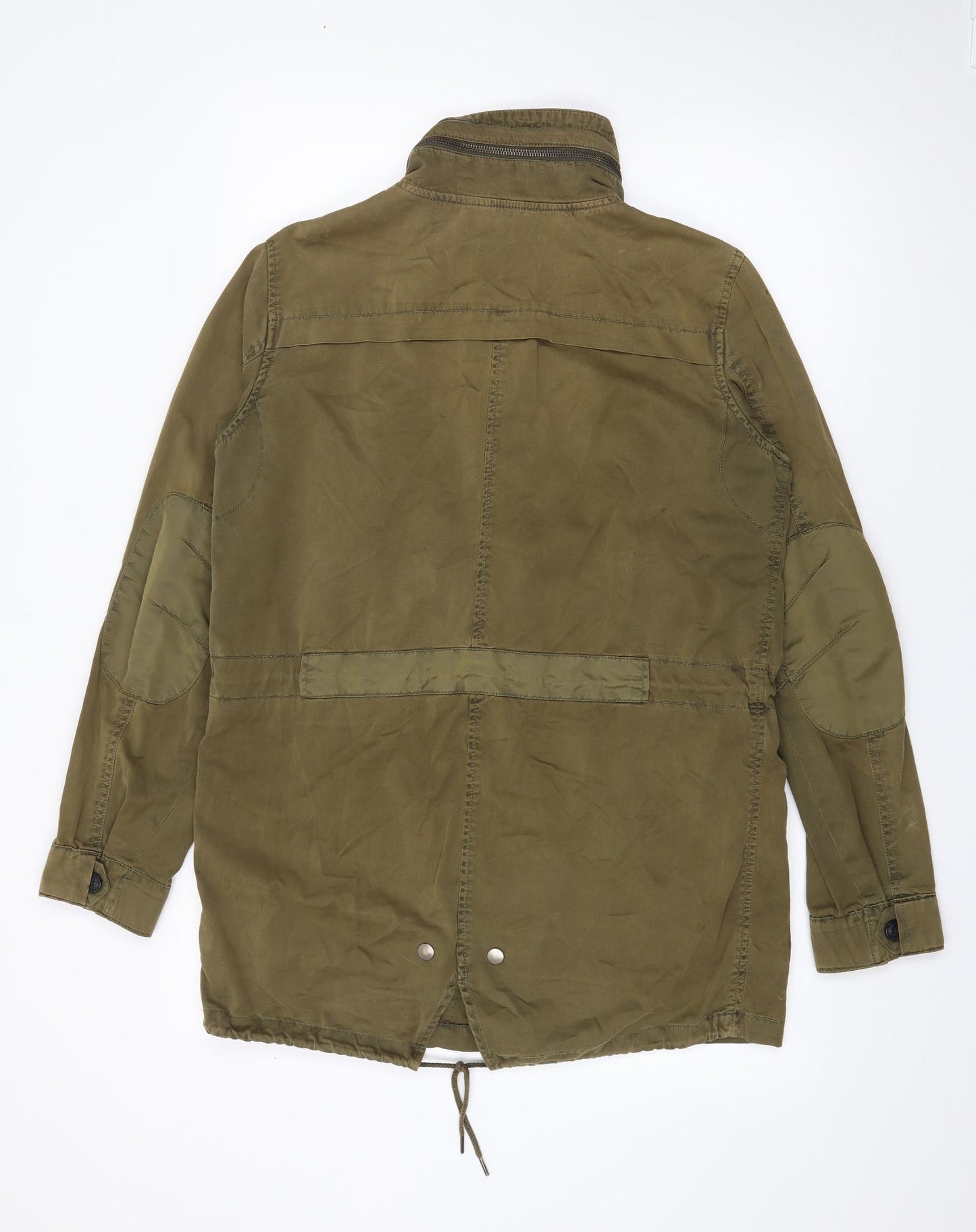 Zara Woman Womens Green   Military Jacket Jacket Size 8   - Utility Jacket, Multiple Pockets