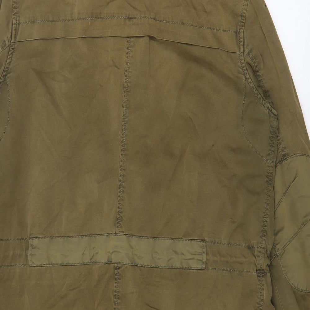 Zara Woman Womens Green   Military Jacket Jacket Size 8   - Utility Jacket, Multiple Pockets