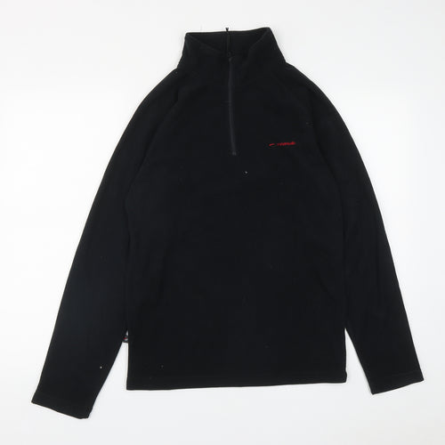 Moutain Life Mens Black High Neck  Polyester Pullover Jumper Size XS