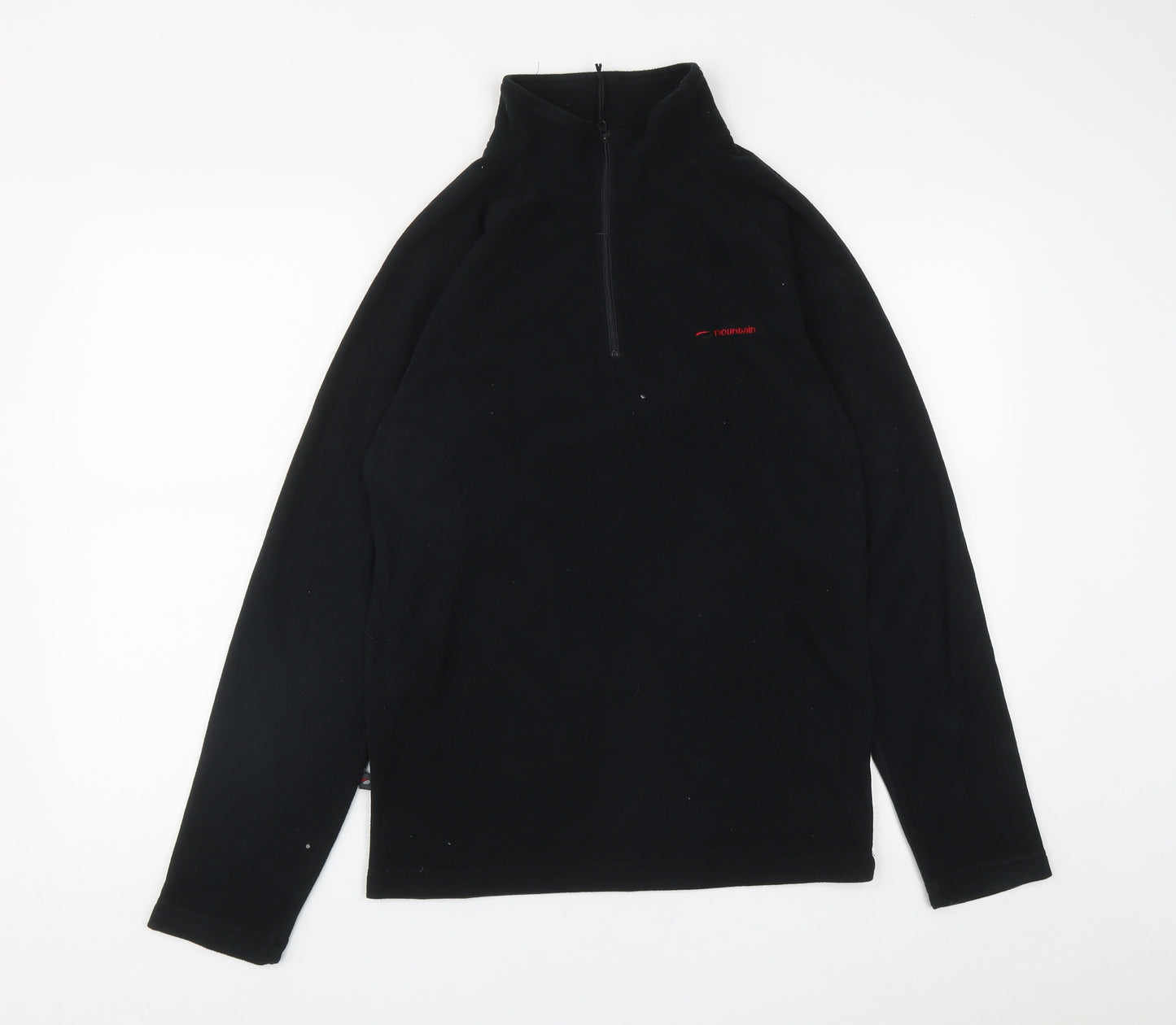 Moutain Life Mens Black High Neck  Polyester Pullover Jumper Size XS