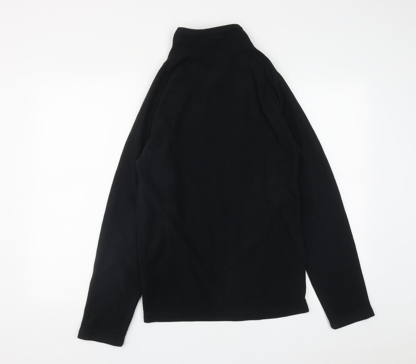 Moutain Life Mens Black High Neck  Polyester Pullover Jumper Size XS
