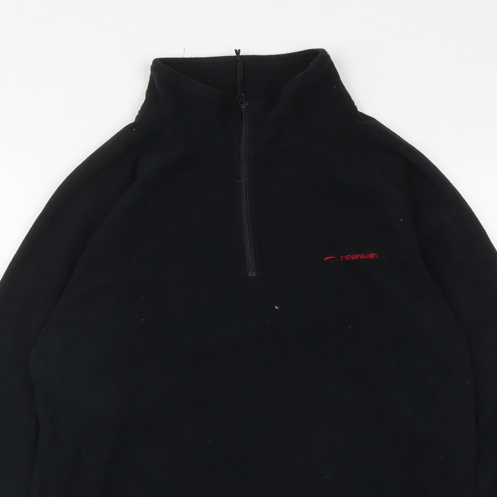 Moutain Life Mens Black High Neck  Polyester Pullover Jumper Size XS