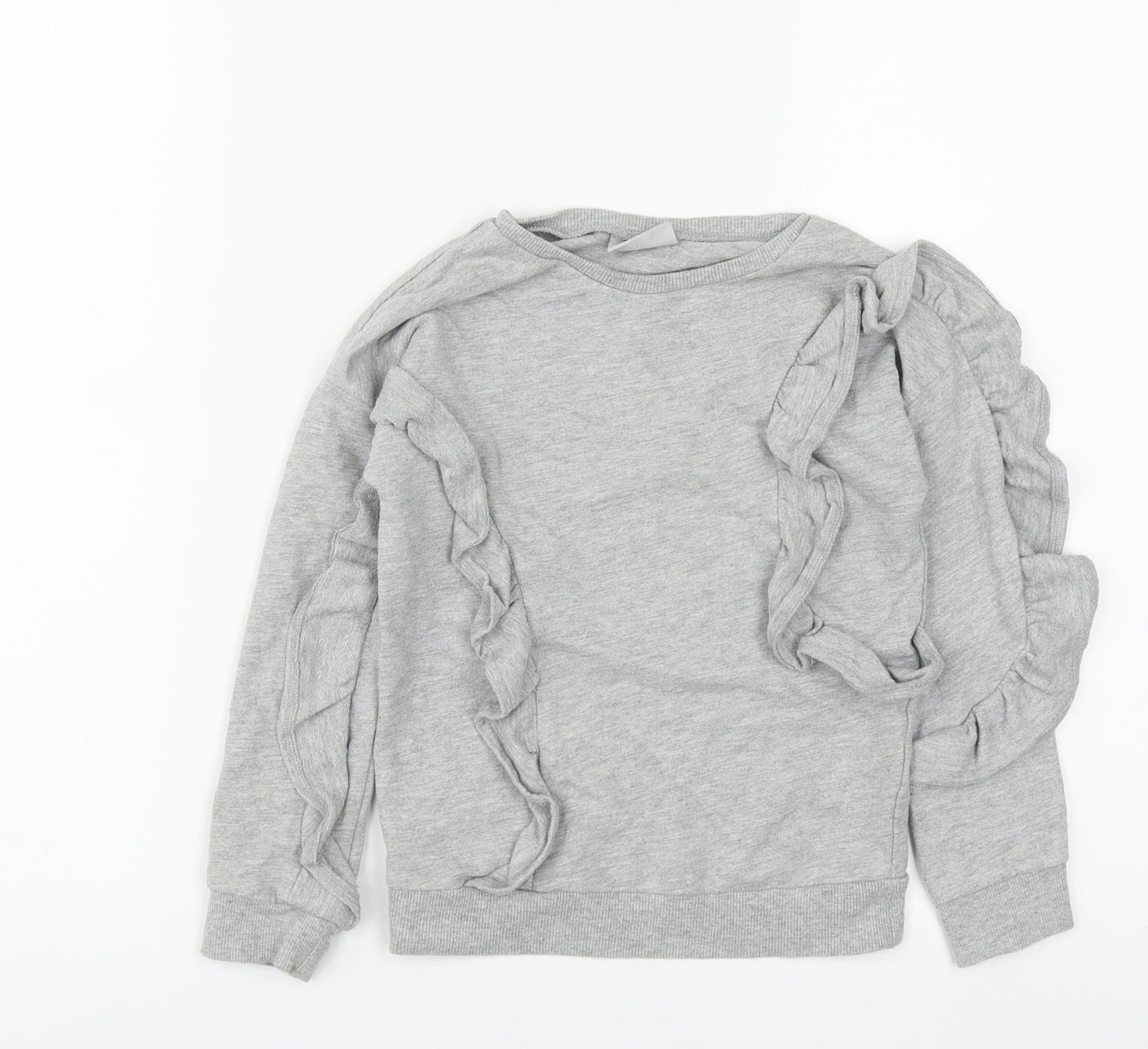 Matalan Girls Grey  Cotton Pullover Sweatshirt Size 6 Years
