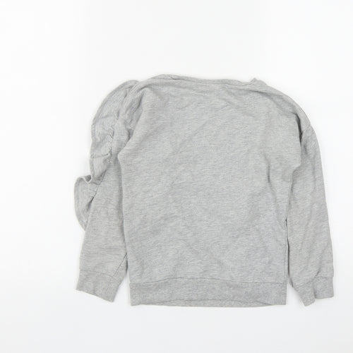 Matalan Girls Grey  Cotton Pullover Sweatshirt Size 6 Years