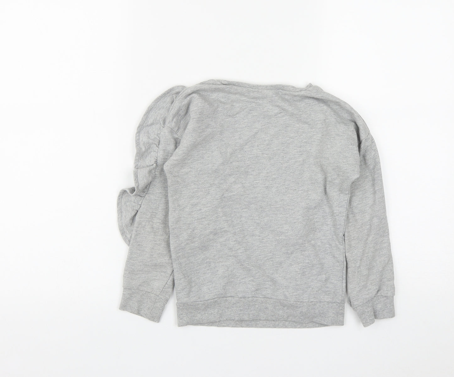 Matalan Girls Grey  Cotton Pullover Sweatshirt Size 6 Years