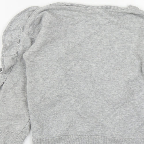 Matalan Girls Grey  Cotton Pullover Sweatshirt Size 6 Years