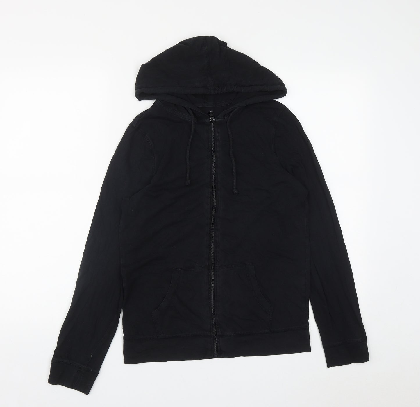 George Womens Black  Cotton Full Zip Hoodie Size 10  Zip