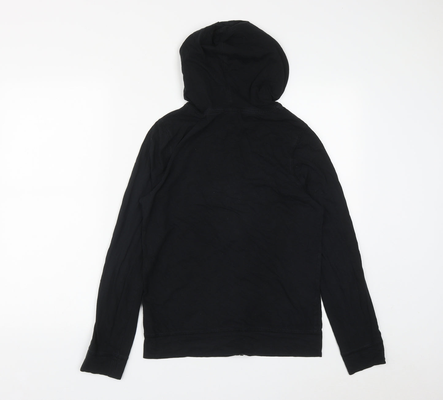 George Womens Black  Cotton Full Zip Hoodie Size 10  Zip