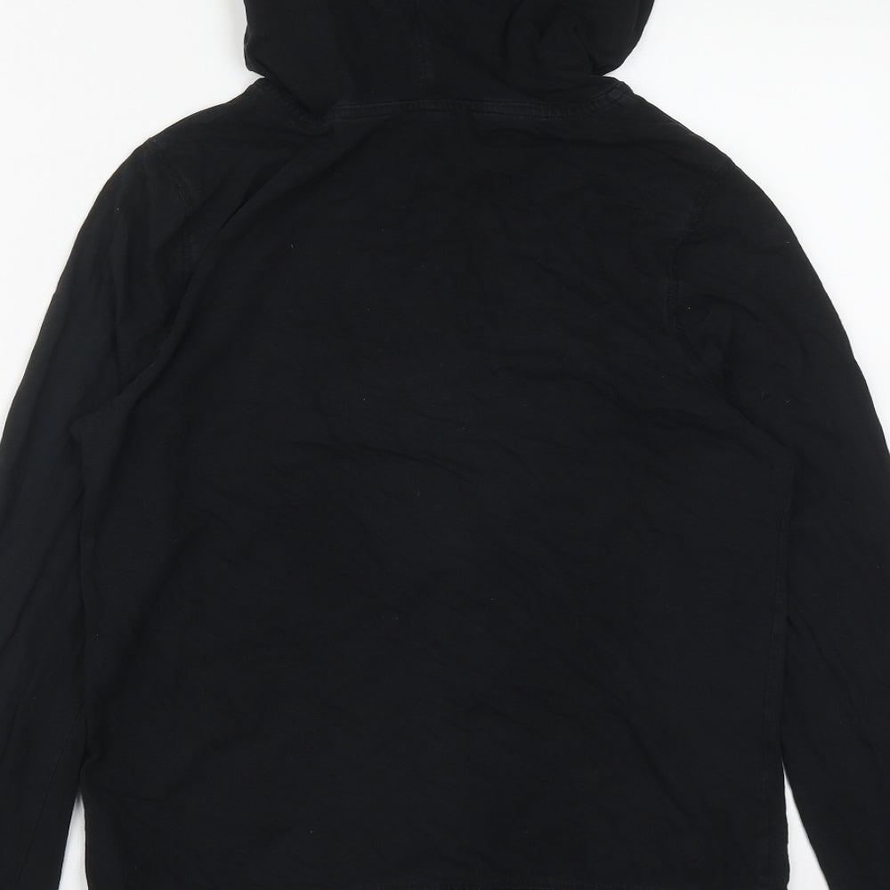 George Womens Black  Cotton Full Zip Hoodie Size 10  Zip
