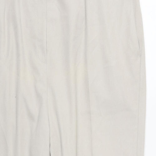 essence Womens Beige  Polyester Trousers  Size 22 L29 in Regular Zip