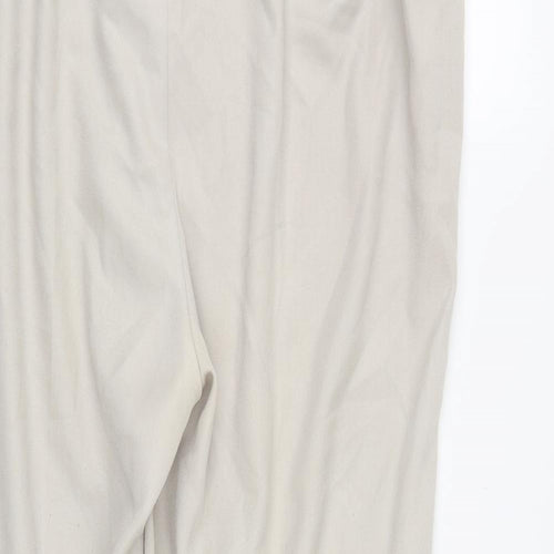 essence Womens Beige  Polyester Trousers  Size 22 L29 in Regular Zip