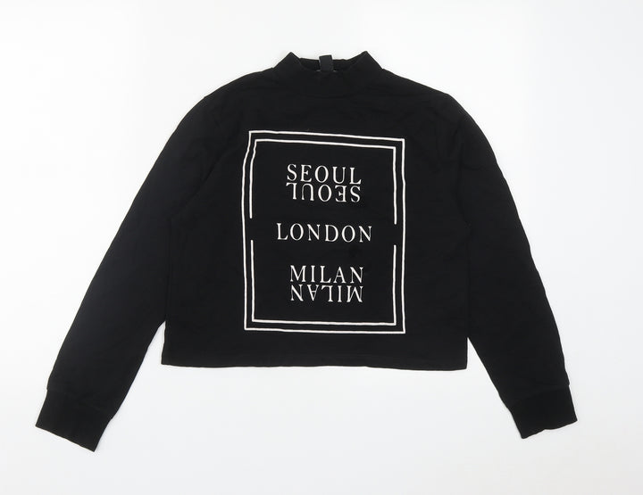 Atmosphere Womens Black Cotton Pullover Sweatshirt Size 6 - London/Milan