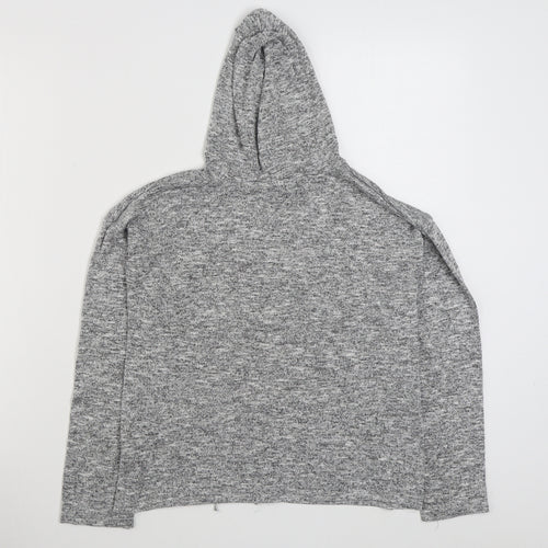 Matalan Girls Grey  Polyester Pullover Hoodie Size 11 Years  Pullover