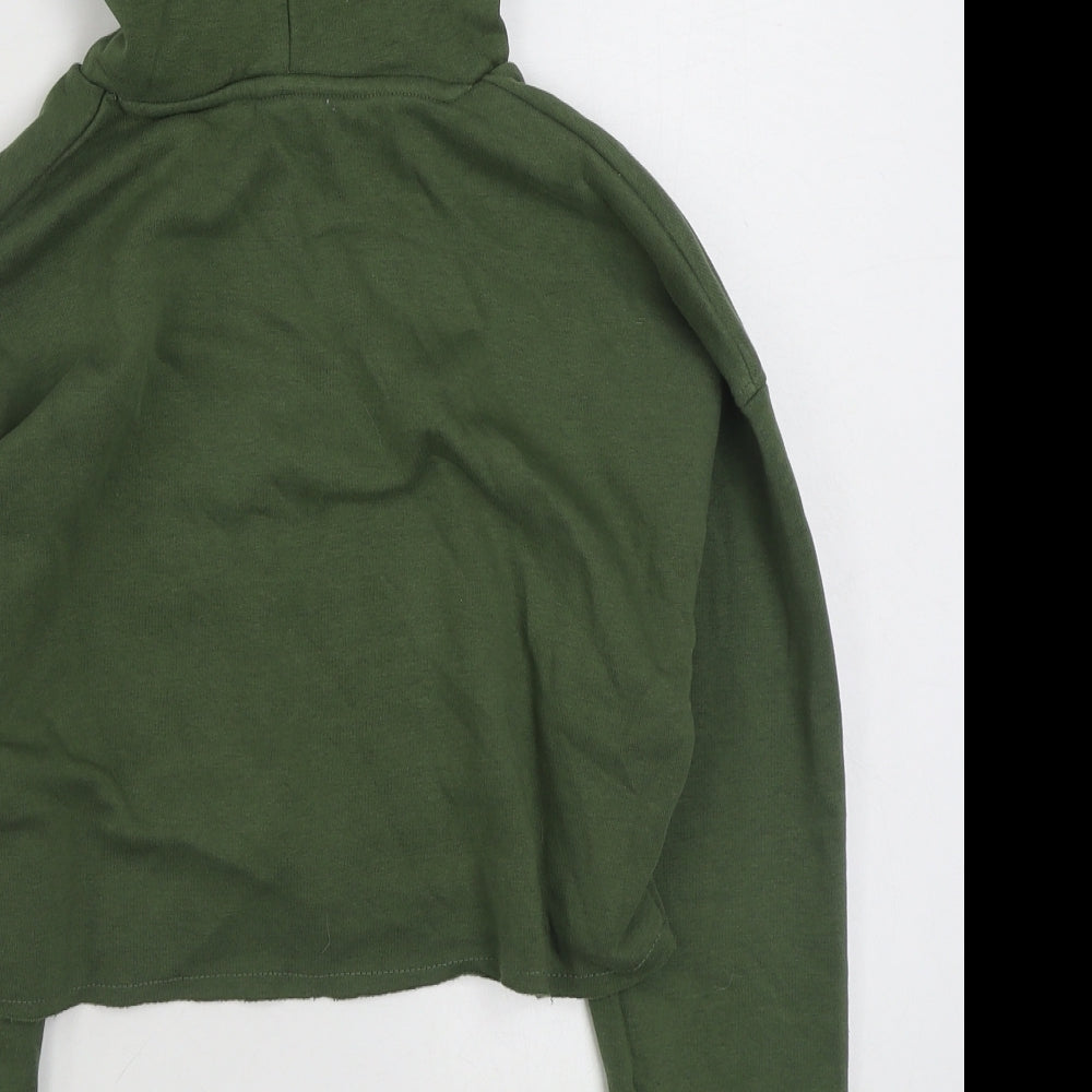 Matalan Girls Green  Cotton Pullover Hoodie Size 11 Years  Pullover