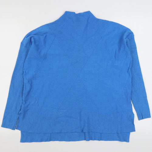 River Island Womens Blue Round Neck  Viscose Pullover Jumper Size S