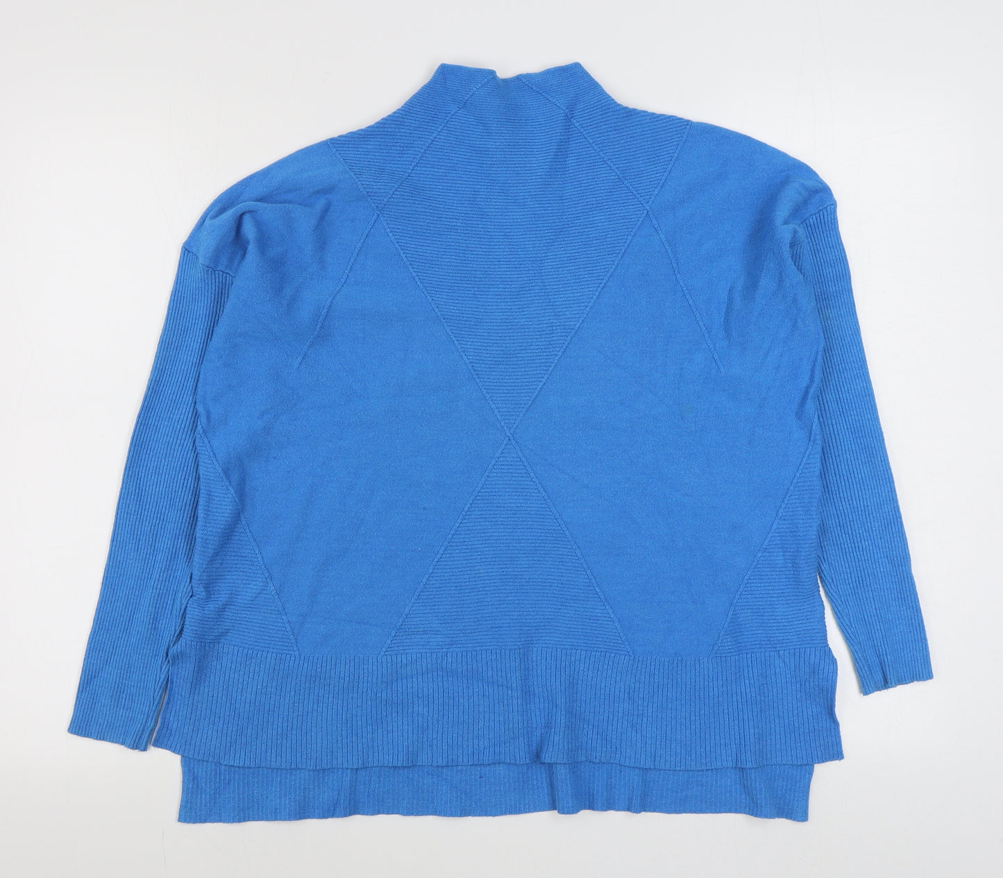 River Island Womens Blue Round Neck  Viscose Pullover Jumper Size S
