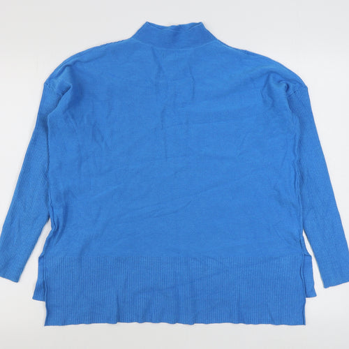 River Island Womens Blue Round Neck  Viscose Pullover Jumper Size S