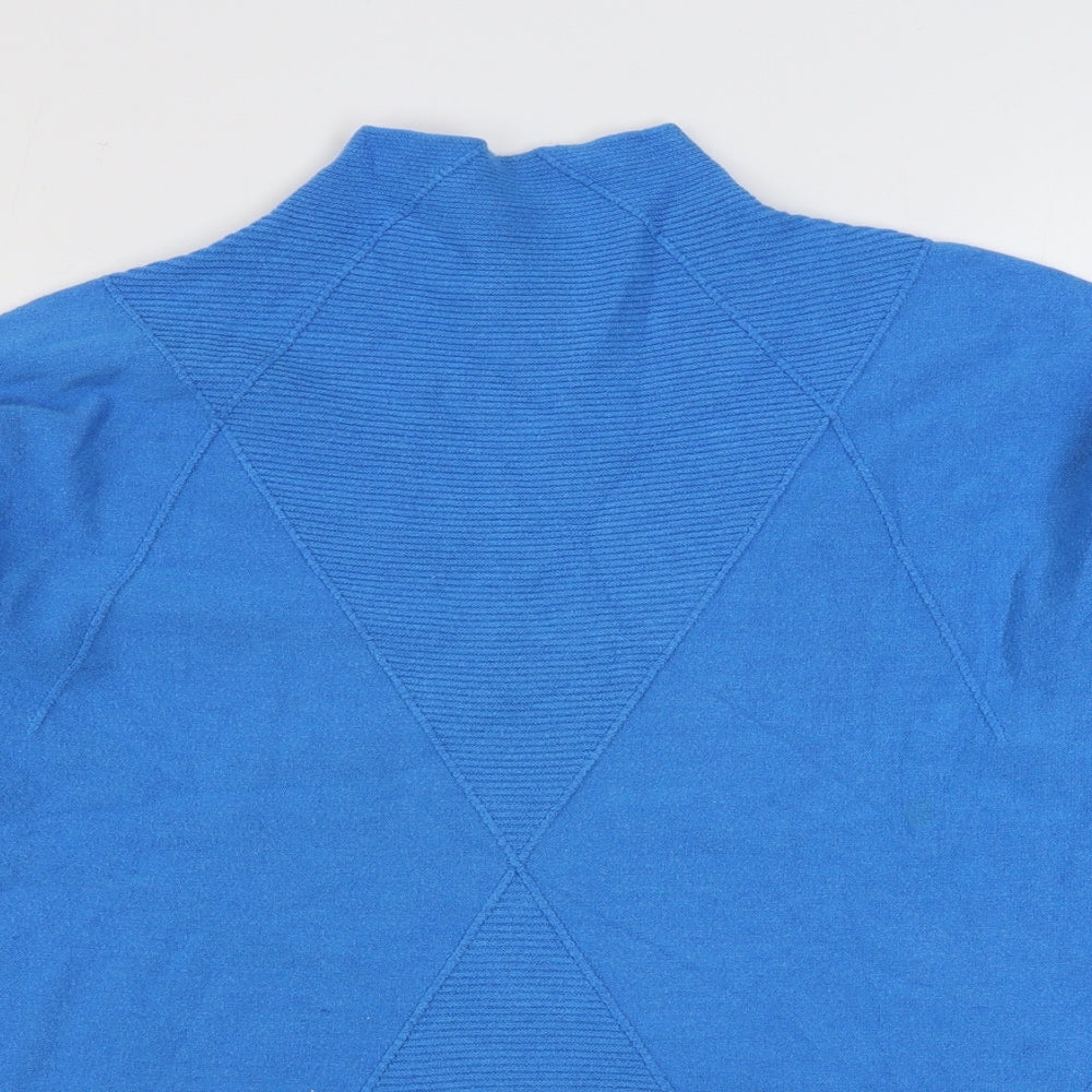 River Island Womens Blue Round Neck  Viscose Pullover Jumper Size S