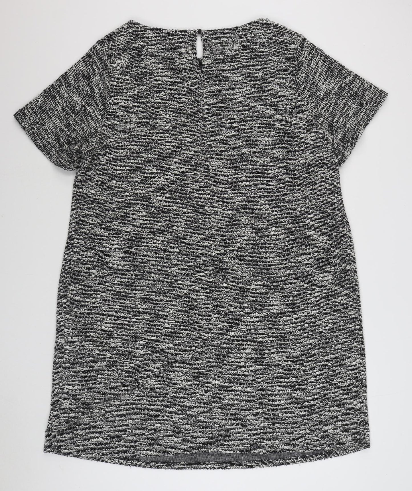 Evans Womens Grey  Polyester Jumper Dress  Size 22  Boat Neck Button