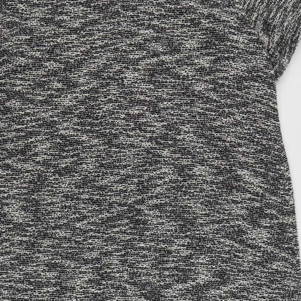 Evans Womens Grey  Polyester Jumper Dress  Size 22  Boat Neck Button