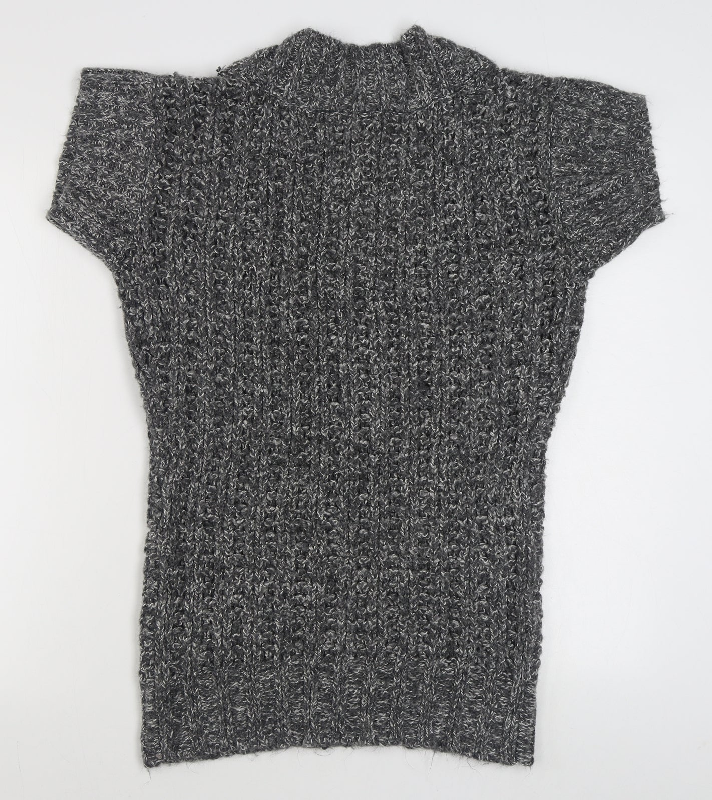 Miss Posh Womens Grey Scoop Neck  Acrylic Vest Jumper Size M