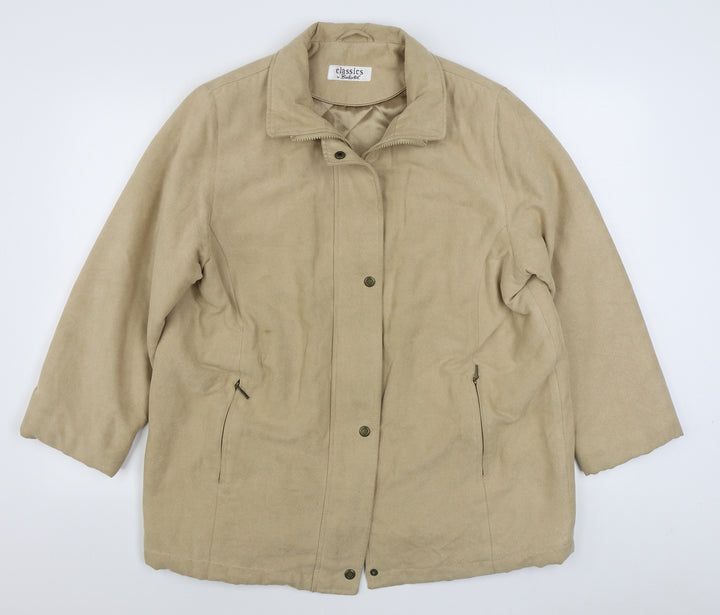 Berkertex Womens Beige   Jacket  Size 14  Zip