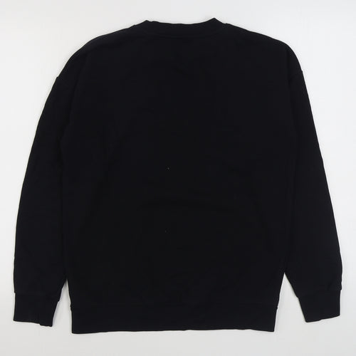 George Mens Black  Cotton Pullover Sweatshirt Size S
