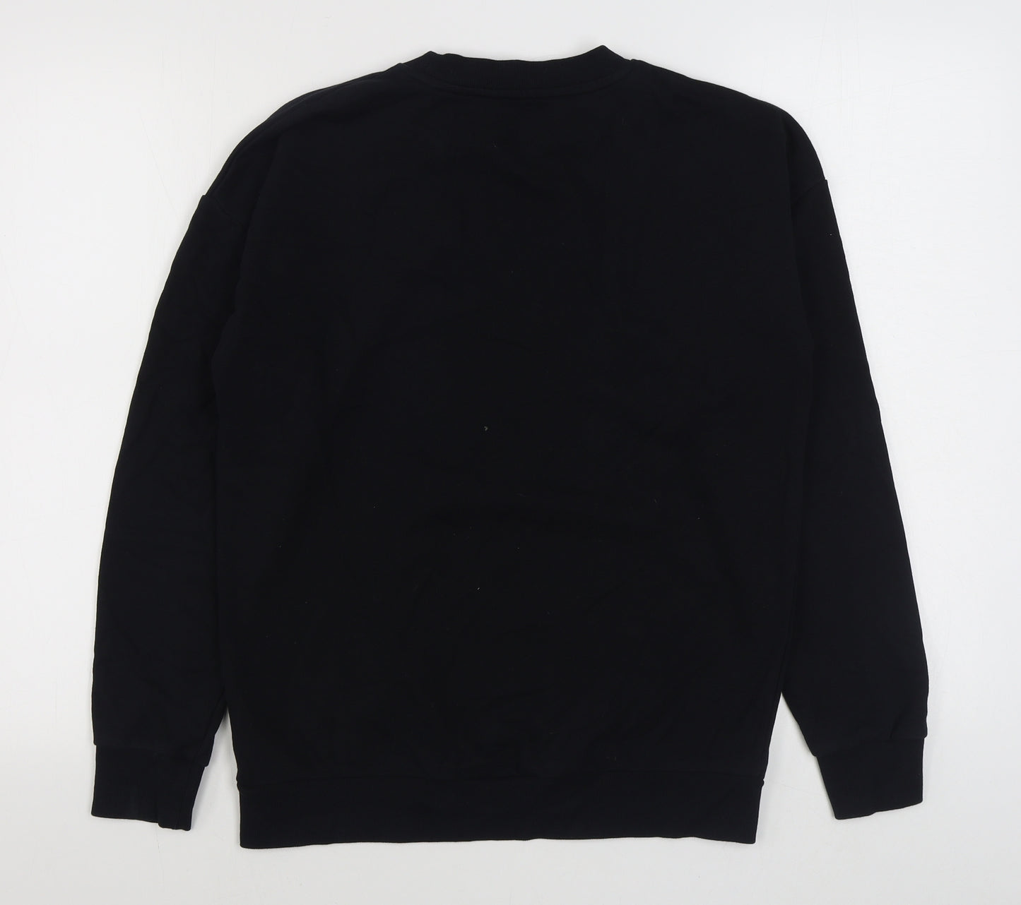 George Mens Black  Cotton Pullover Sweatshirt Size S
