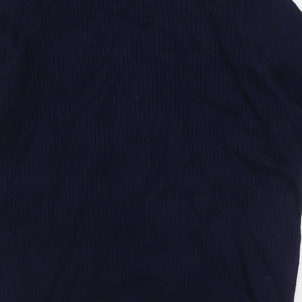 Marks and Spencer Womens Blue Round Neck  Viscose Pullover Jumper Size 18