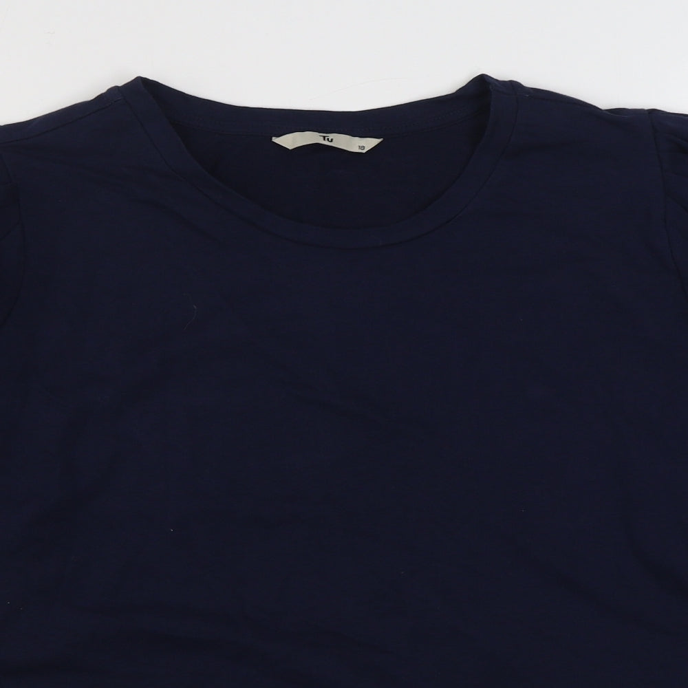 TU Womens Blue  100% Cotton Pullover Sweatshirt Size 18  Pullover