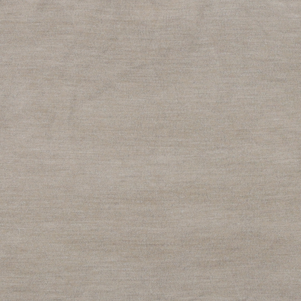 Bonmarché Womens Beige V-Neck  Acrylic Pullover Jumper Size 20