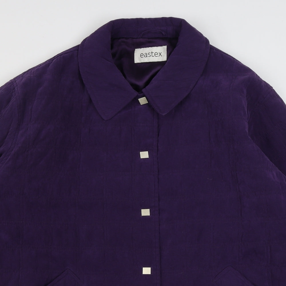 Eastex Womens Purple   Quilted Coat Size 16  Button