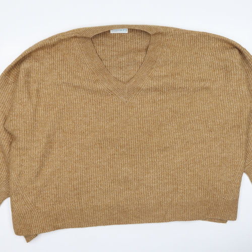 Primark  Womens Brown Round Neck  Acrylic Pullover Jumper Size 2XL