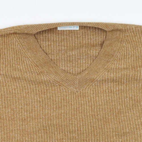 Primark  Womens Brown Round Neck  Acrylic Pullover Jumper Size 2XL