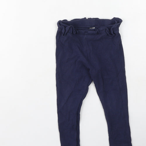 Dunnes Stores Girls Blue  Cotton Jogger Leggings Size 18-24 Months