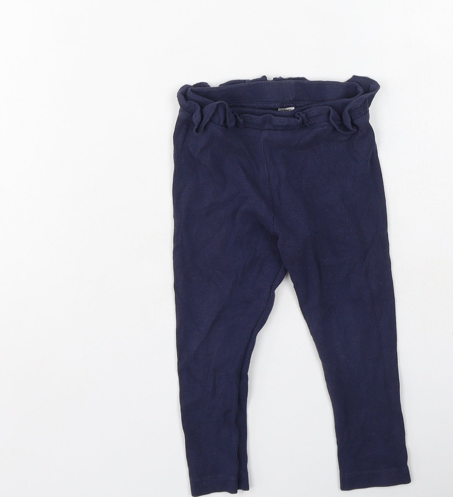 Dunnes Stores Girls Blue  Cotton Jogger Leggings Size 18-24 Months