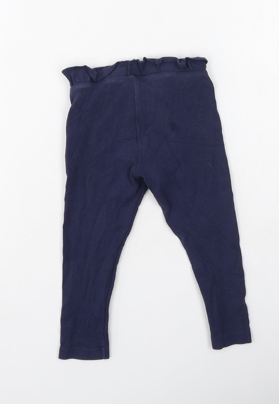 Dunnes Stores Girls Blue  Cotton Jogger Leggings Size 18-24 Months